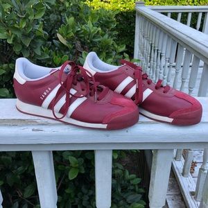 Burgundy Adidas Samoas